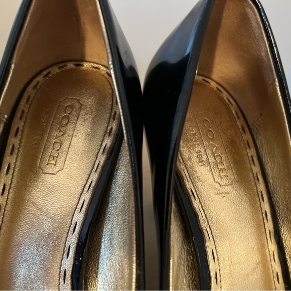 Coach Black Sheri Patent Leather Heels - Picture 5 of 16